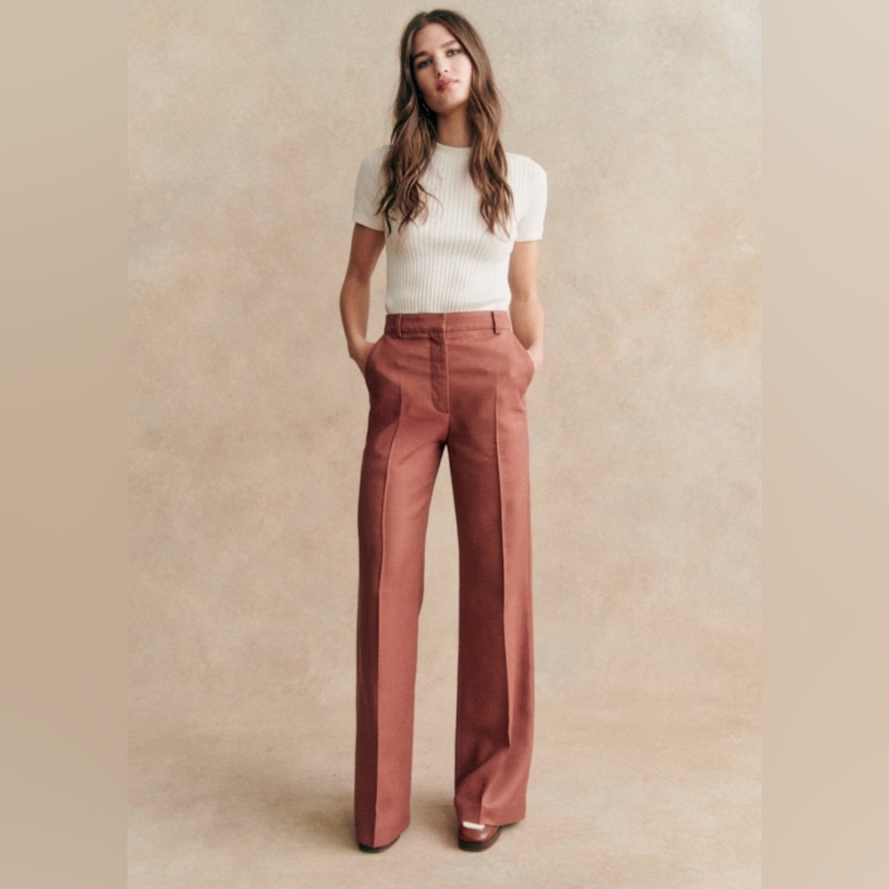 Sezane Matheo Trousers Rosewood - Size 4